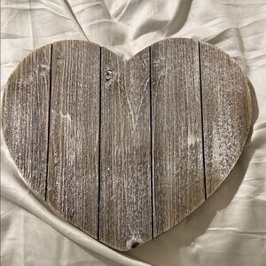 Vintage Heart-Shaped Wooden Wall Accent
